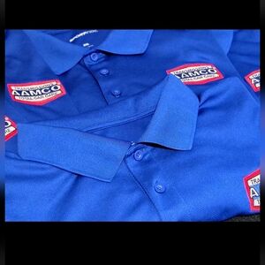 Bundle of 5 AAMCO Total Transmission Blue Polo Work/Uniform Shirts - Size 3XL